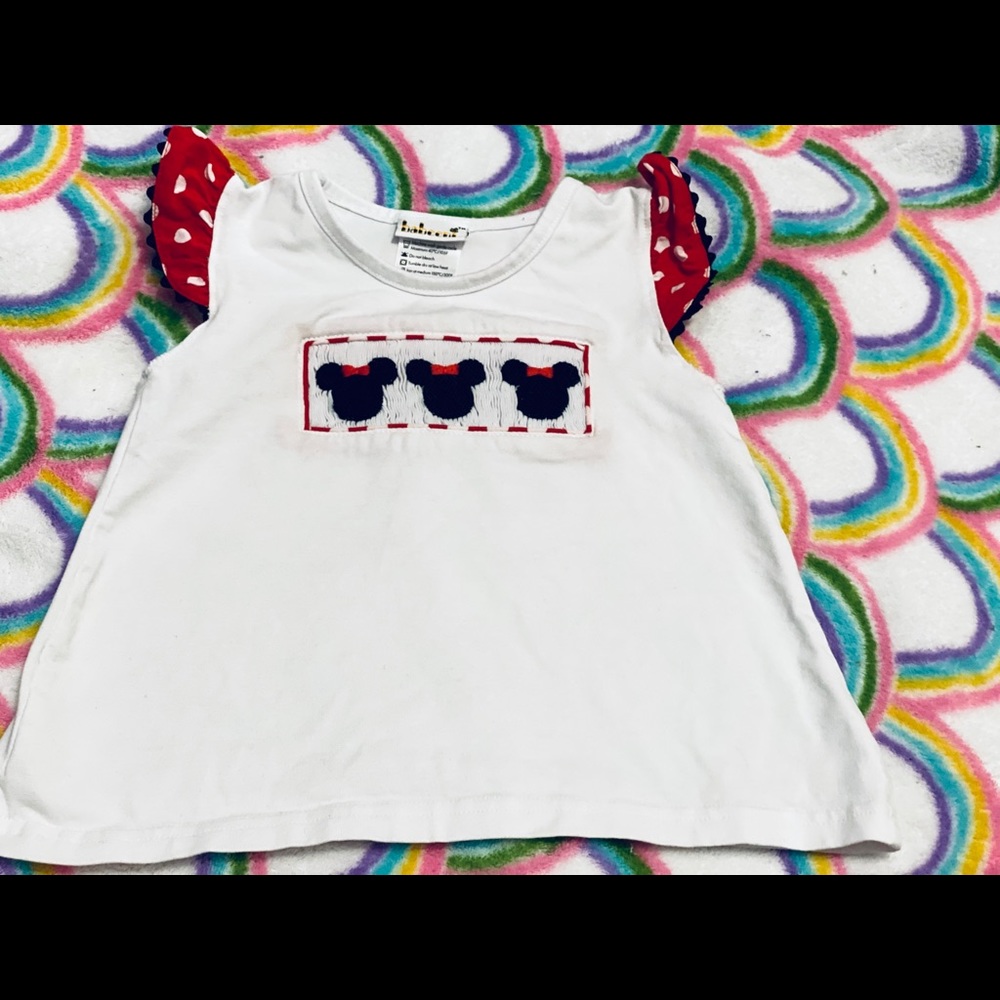18 month Minnie Mouse smocked shirt